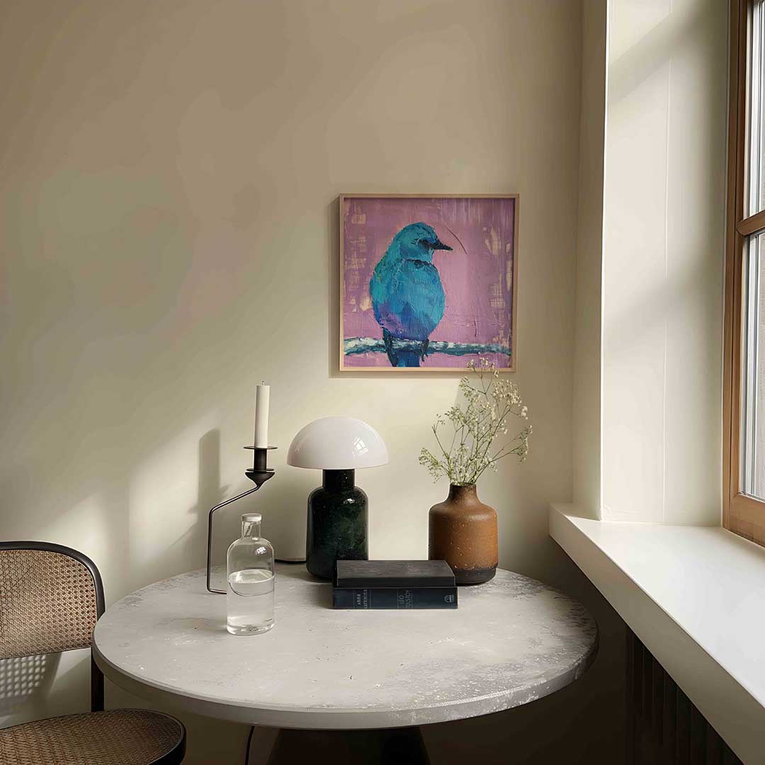 Blauwe vogel Poster