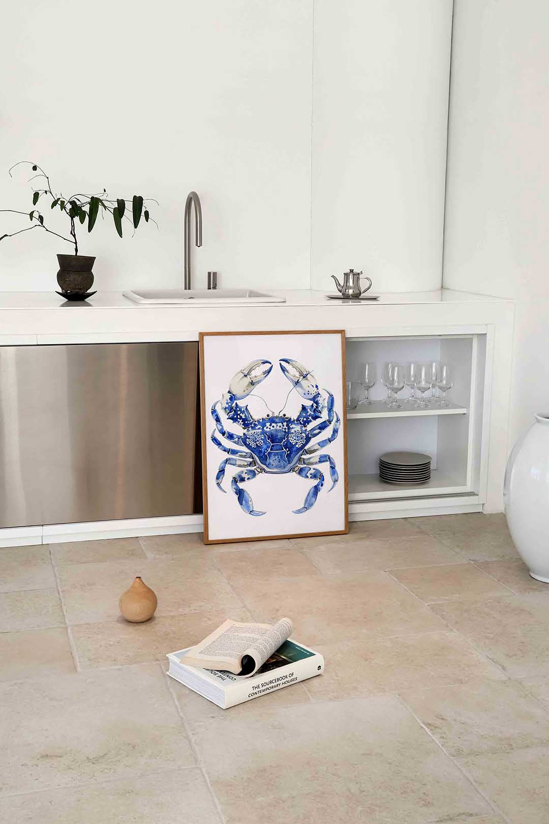 Blauwe krab Poster