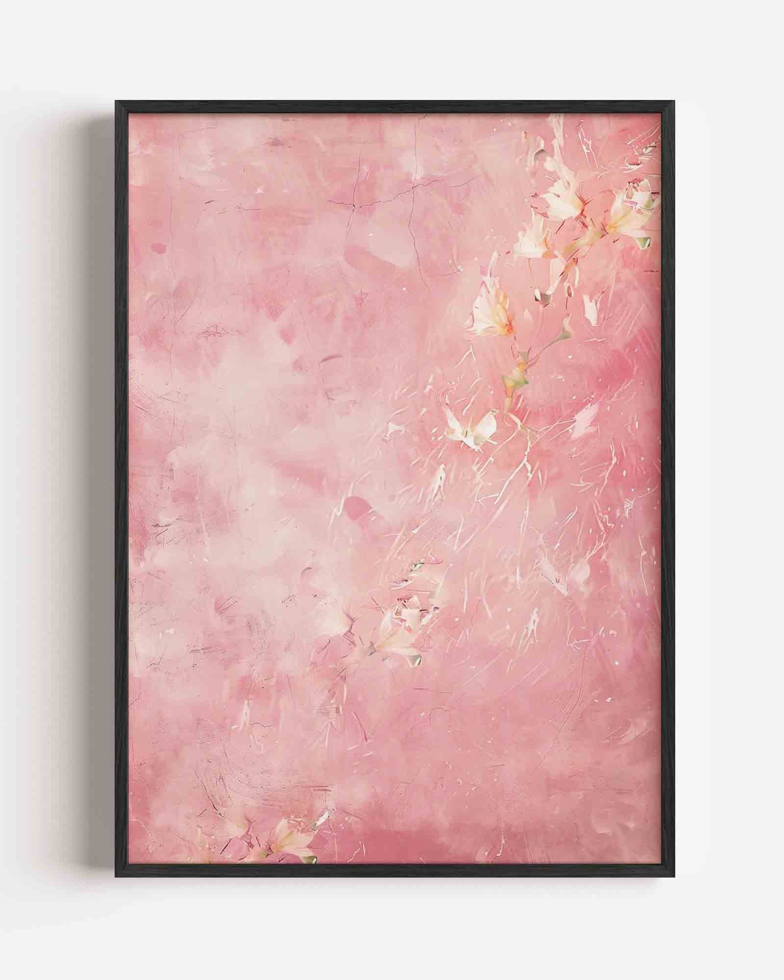 Bloemen op roze Poster