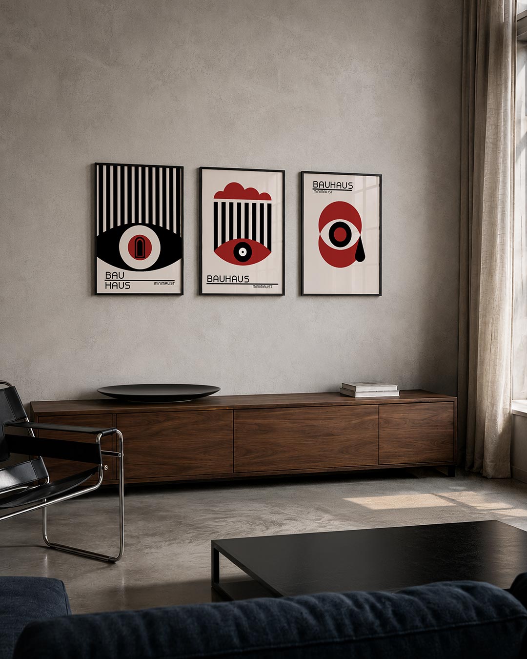 Lijnen en cirkel Posterset