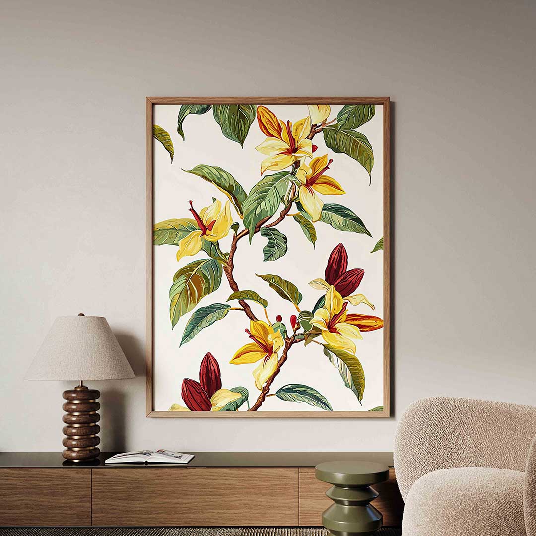 Bloemen en bladeren Poster