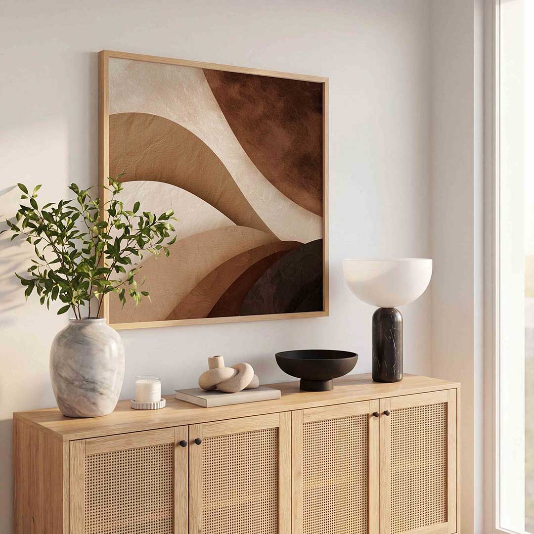Abstracte golvende vormen Poster