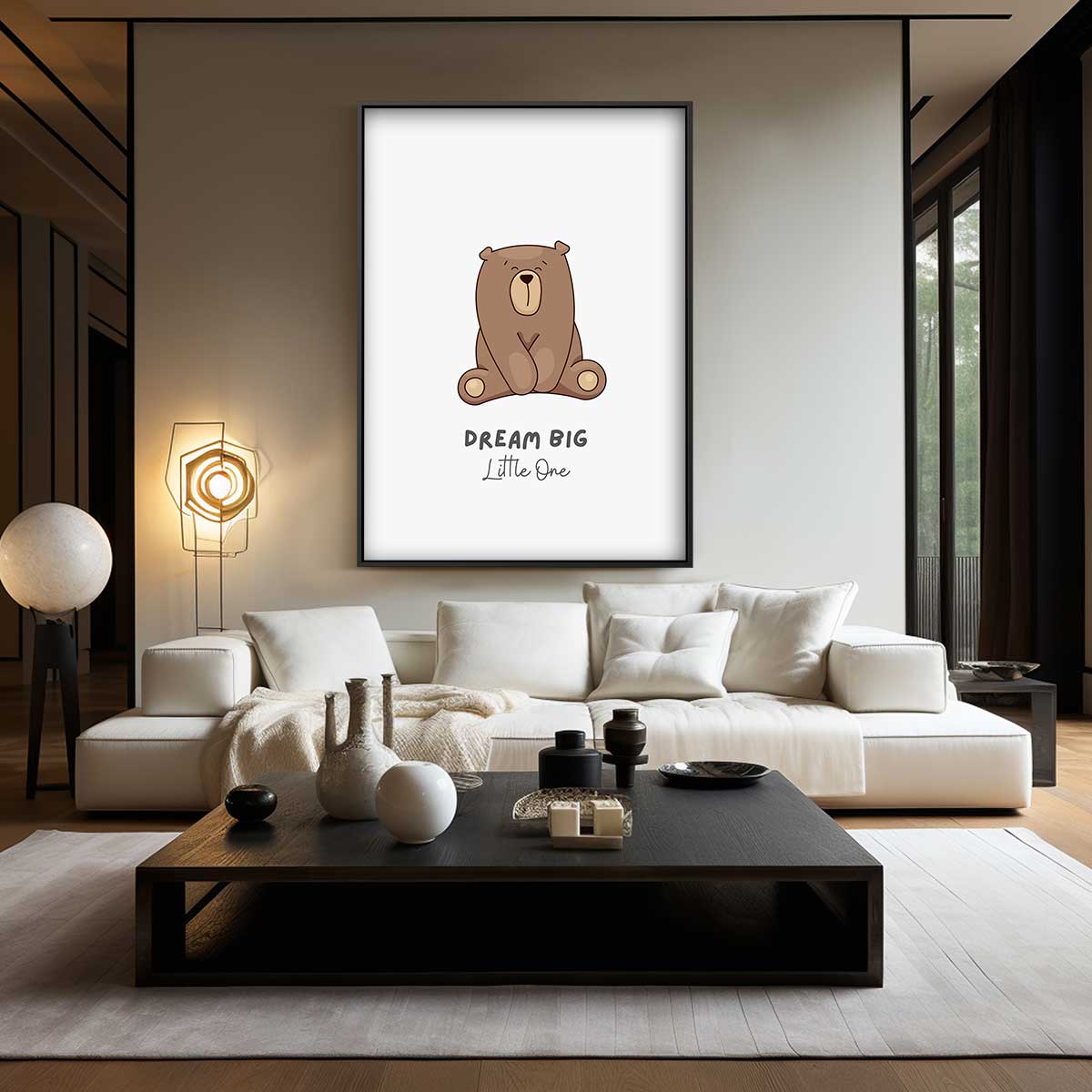 Droom Grote Beer Poster Kunstwerk-canvas-dibond-plexiglas-wanddecoratie-WallArtistic
