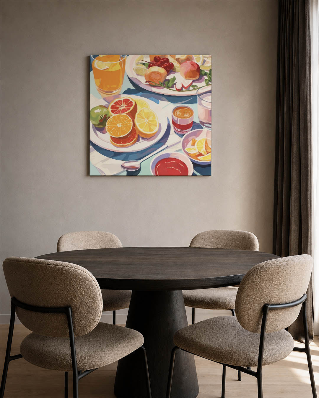 Fruitige ontbijt scène Kunstwerk