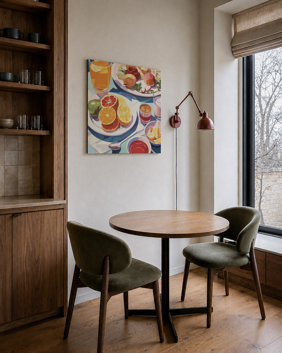 Fruitige ontbijt scène Kunstwerk