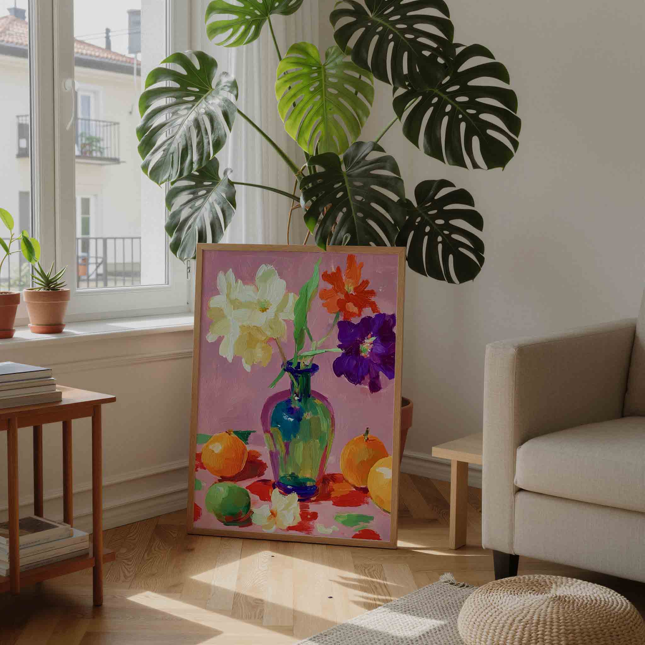 Bloemen en fruit Poster