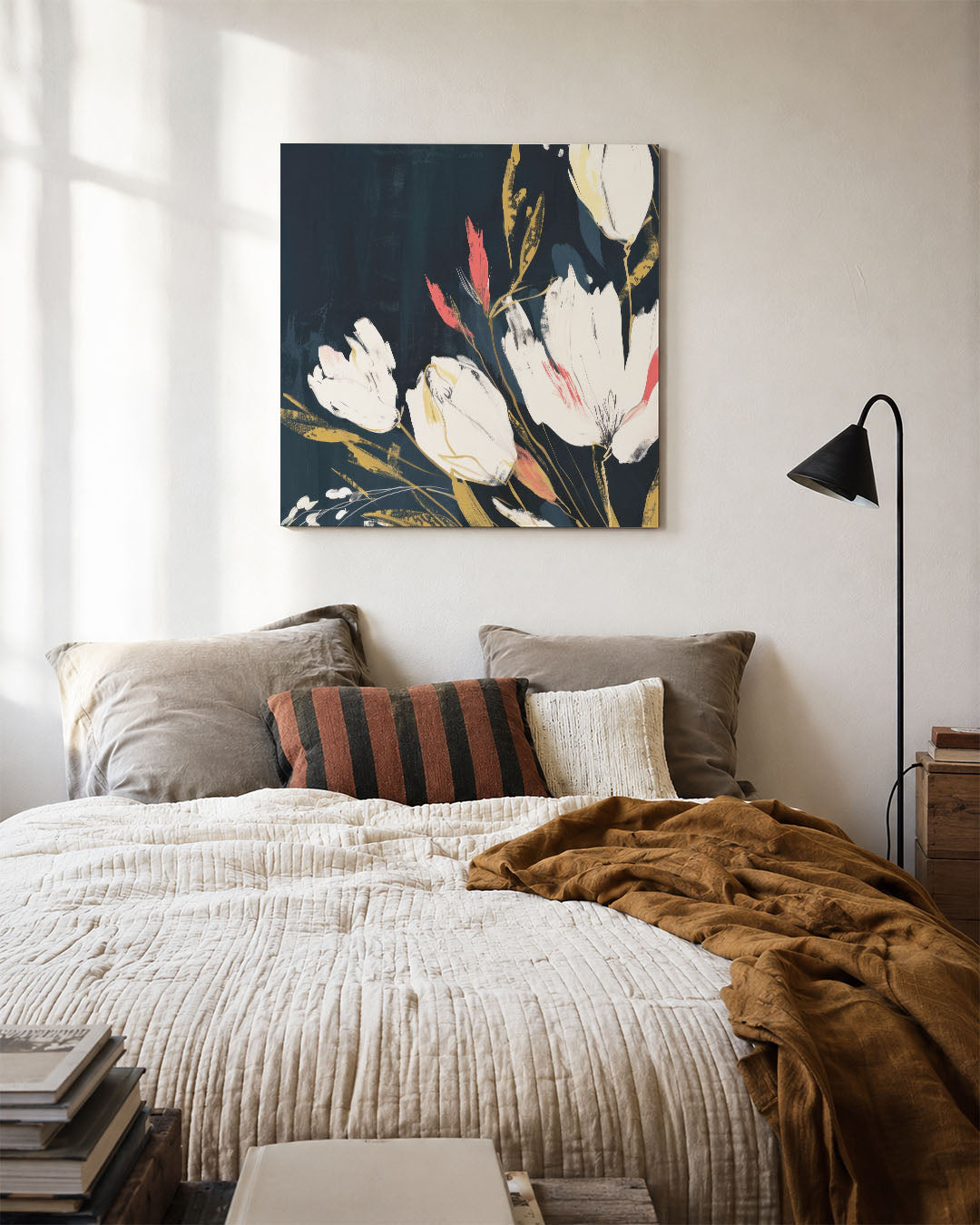 Bloemrijke expressie Kunstwerk