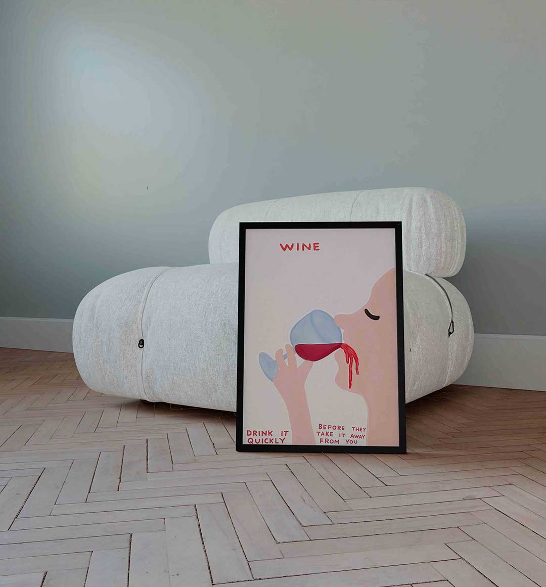 Wijn drinken Poster