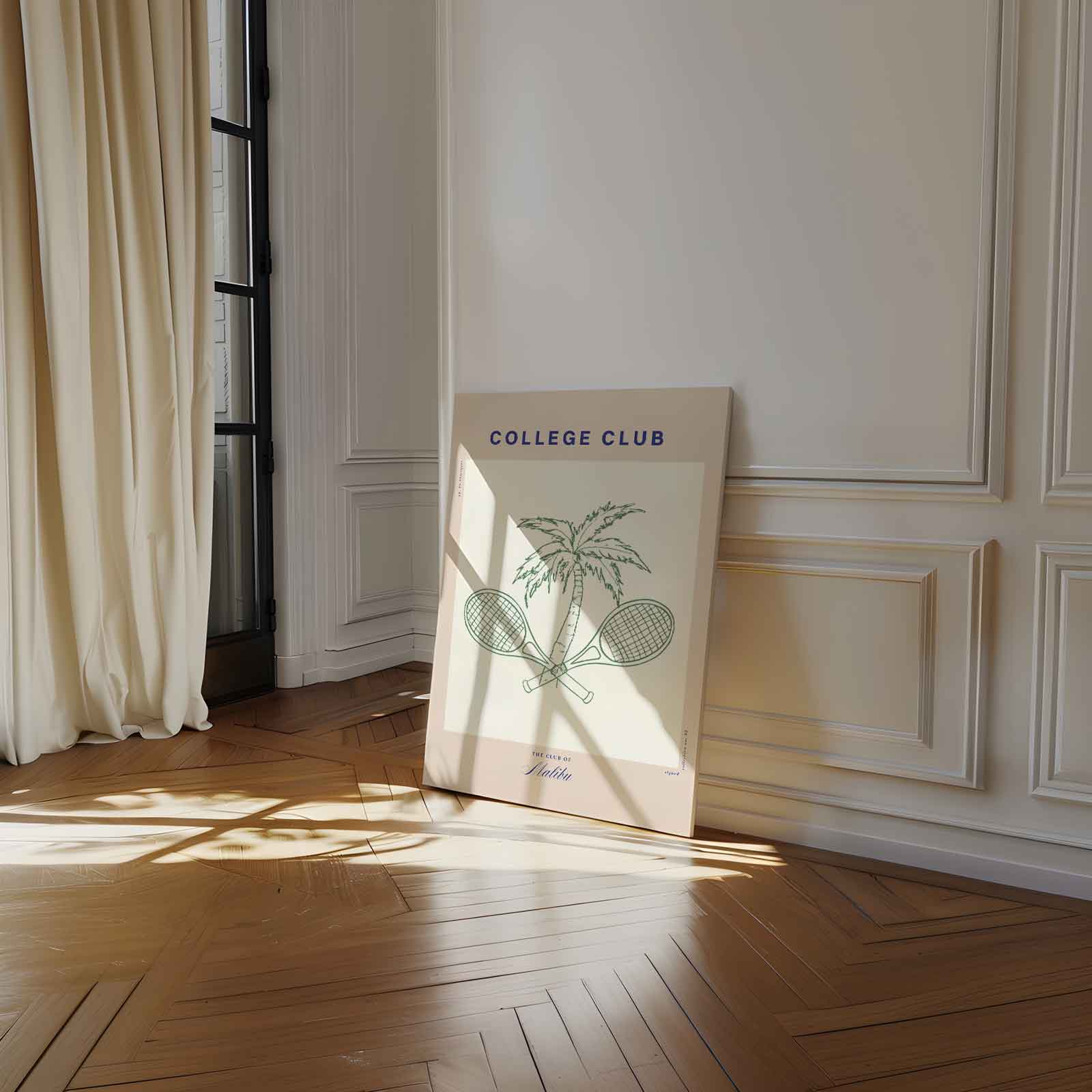 College Club Print Kunstwerk-canvas-dibond-plexiglas-wanddecoratie-WallArtistic