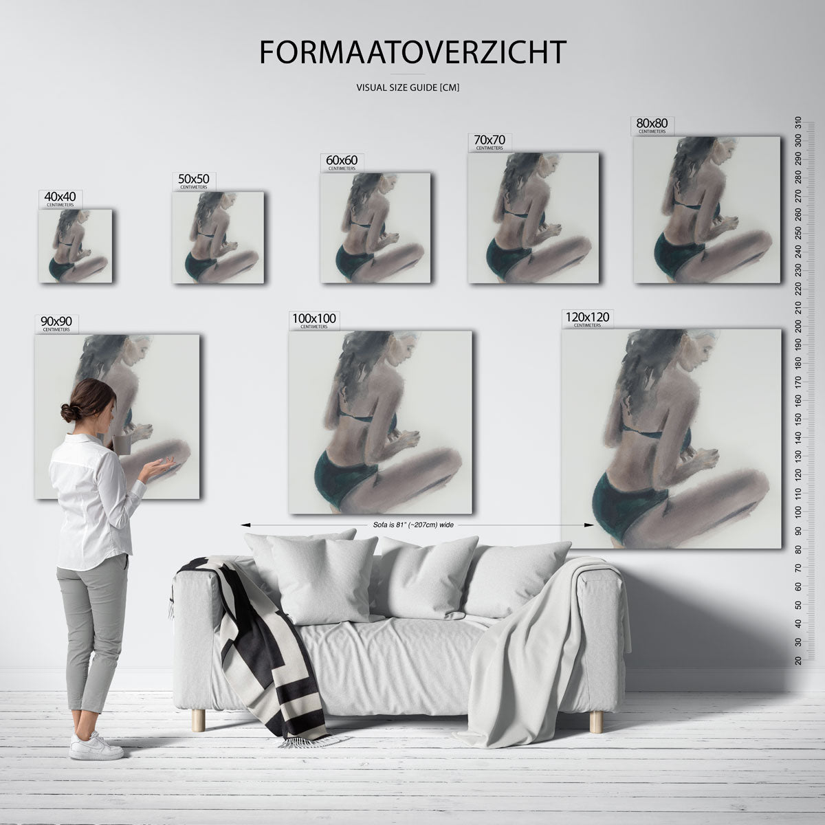 Zittende vrouw Poster