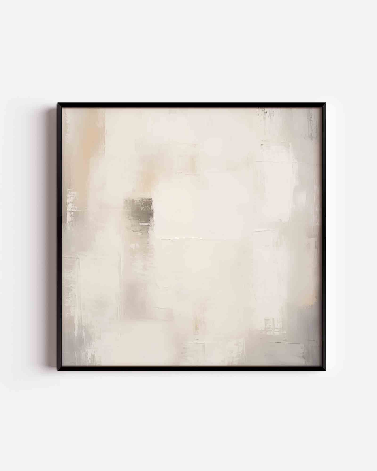 Abstracte beige en grijze Poster