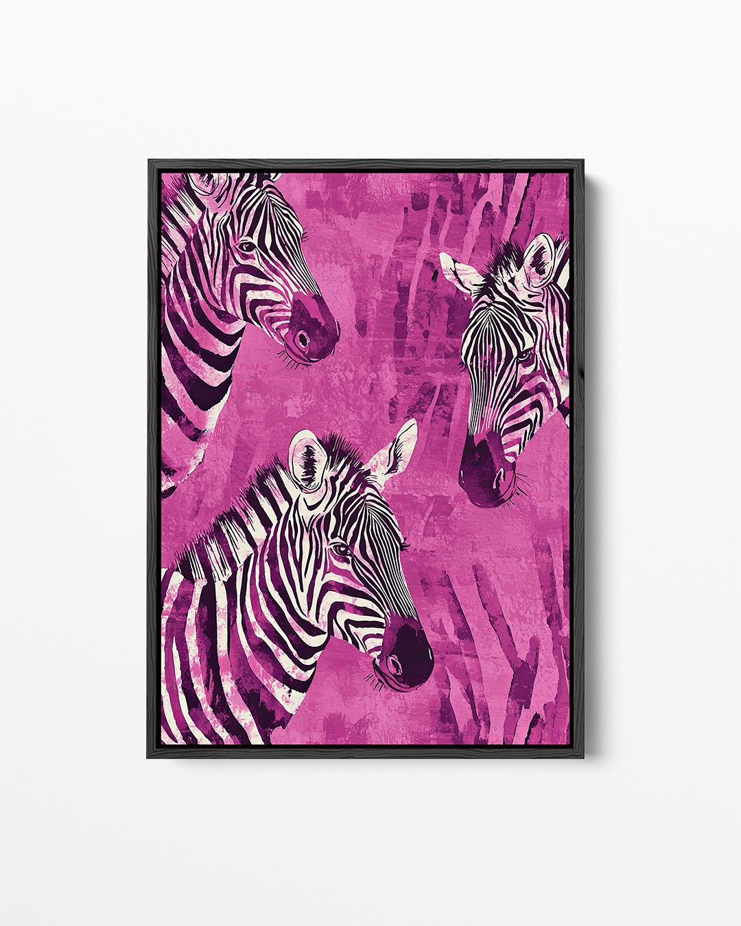 Zebra's in levendige tinten Kunstwerk