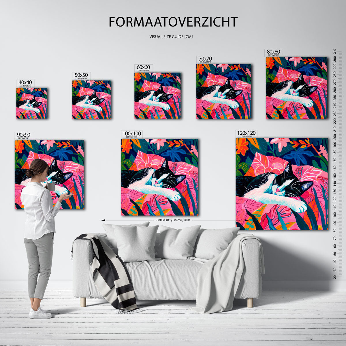 Slapende kat Poster