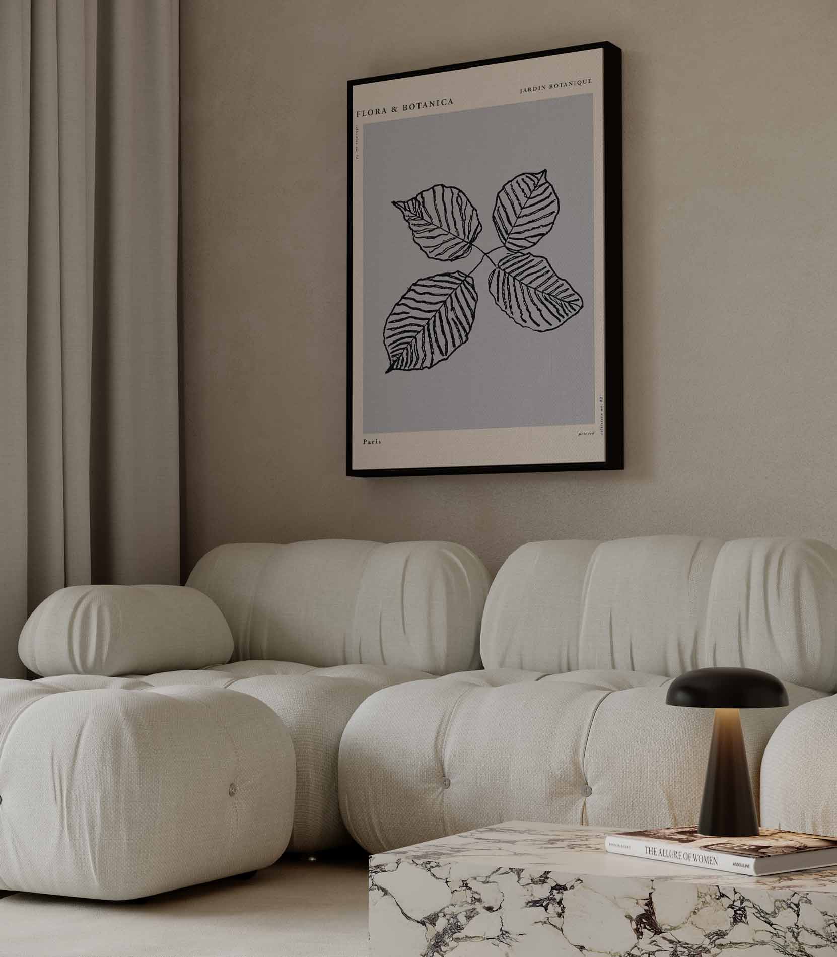 Botanische Bladeren Kunstprint Kunstwerk-canvas-dibond-plexiglas-wanddecoratie-WallArtistic