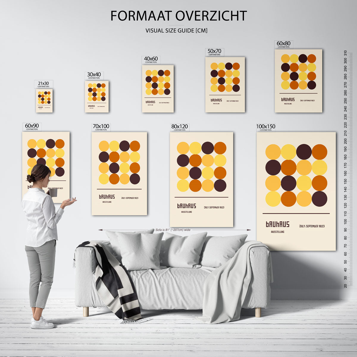 Cirkelpatroon en tekst Poster