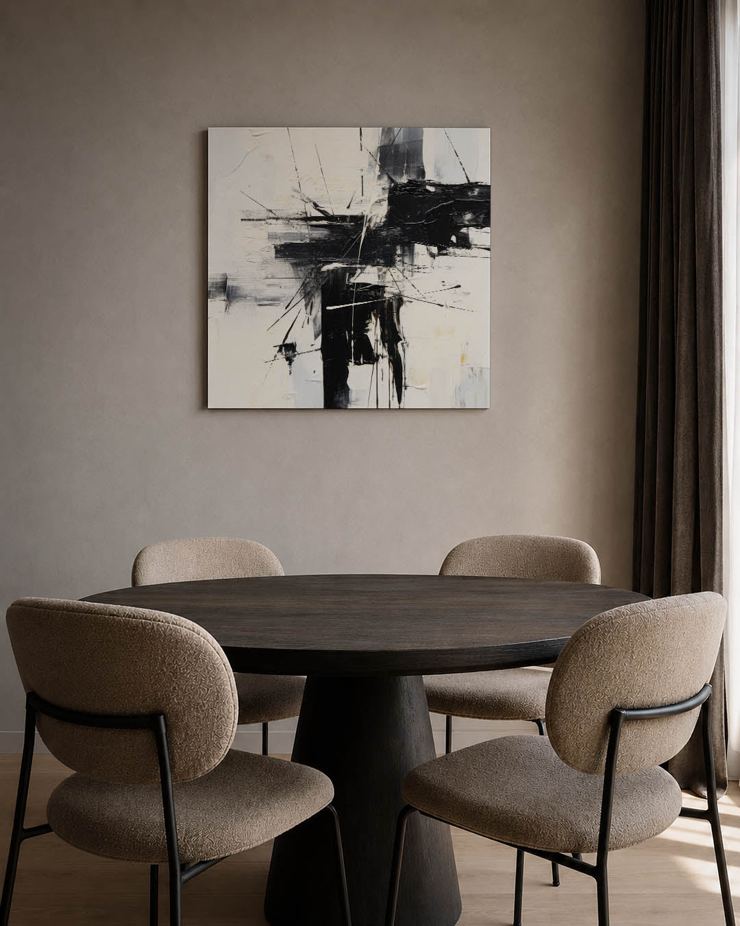 Dynamische lijnen compositie Kunstwerk