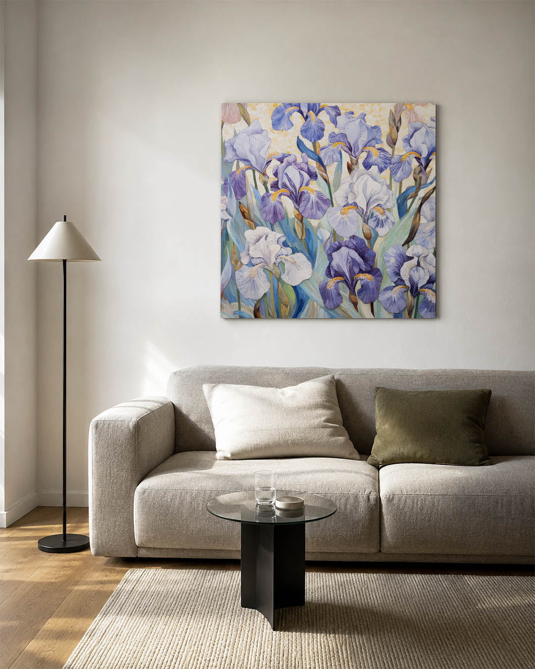 Bloemrijke mozaïek Kunstwerk