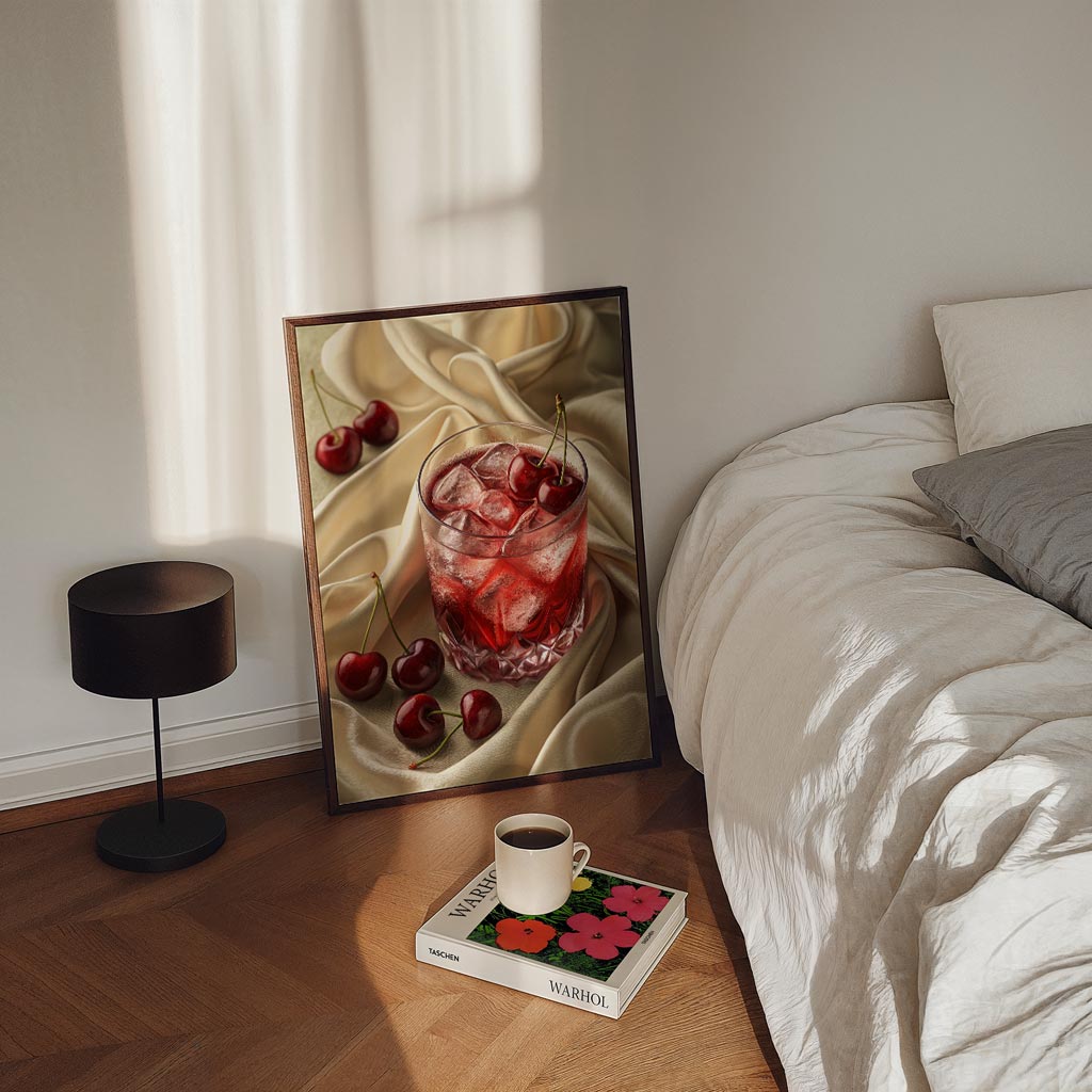 Luxe Kersen Mocktail Poster-WallArtistic