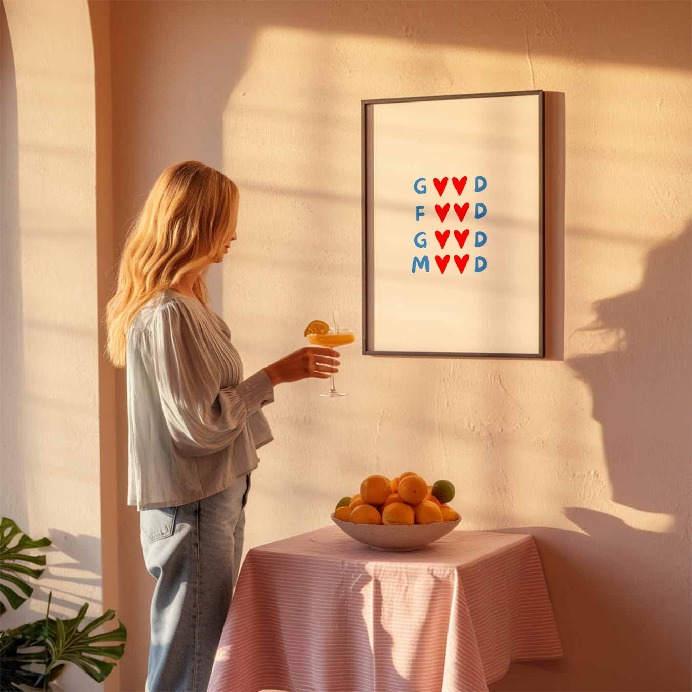 Kleurrijke Hartjes Poster-WallArtistic