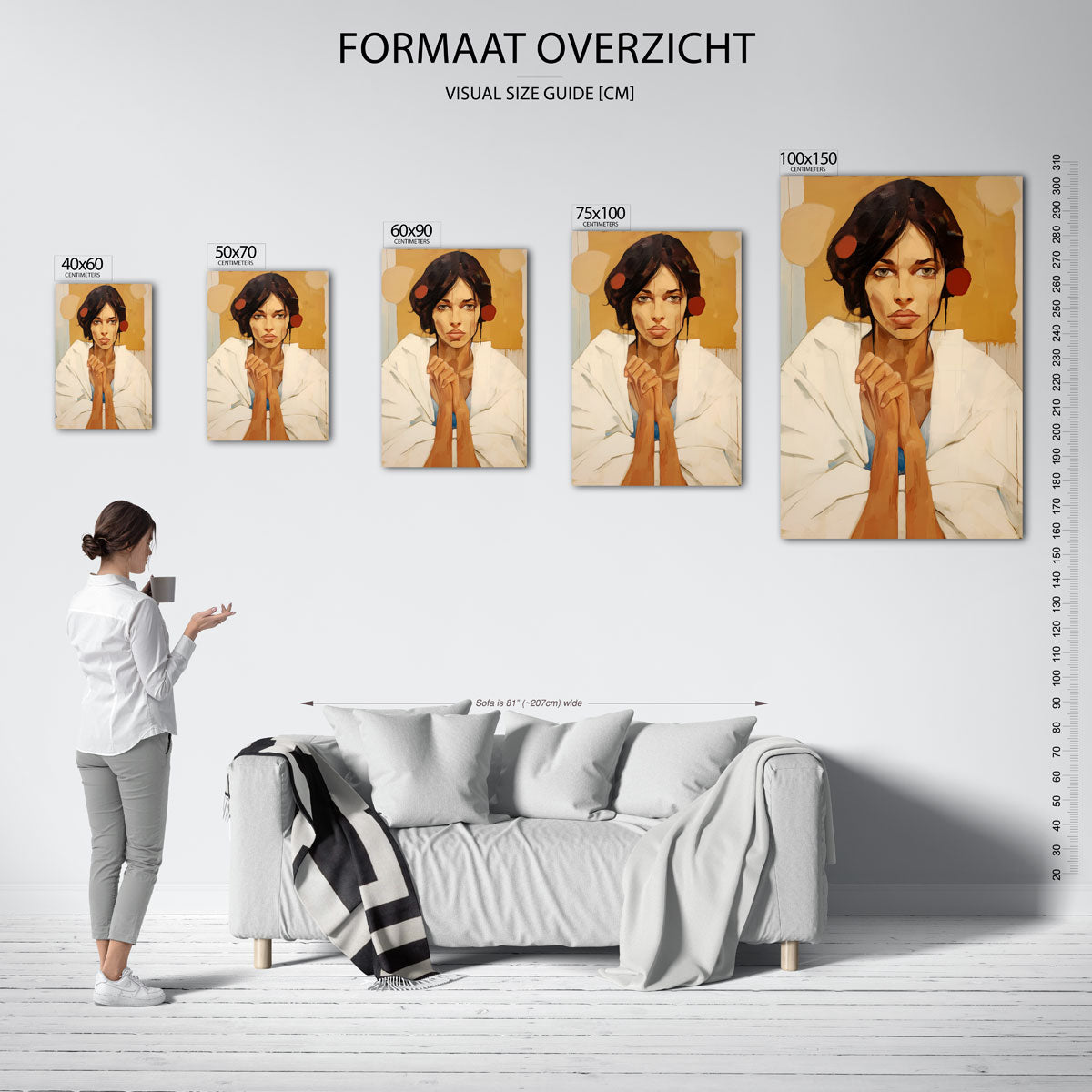 Expressieve vrouw Kunstwerk