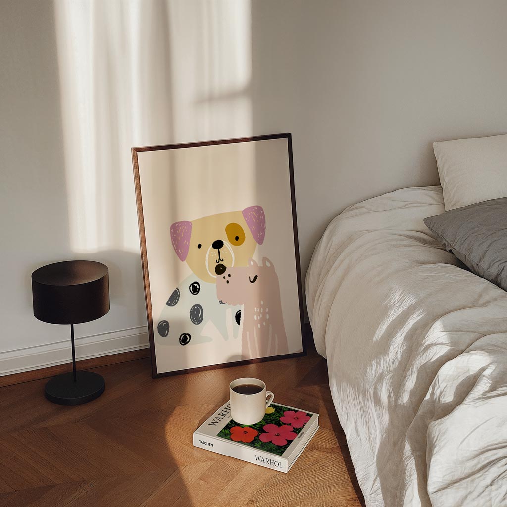 Schattige Honden Vrienden Poster-WallArtistic