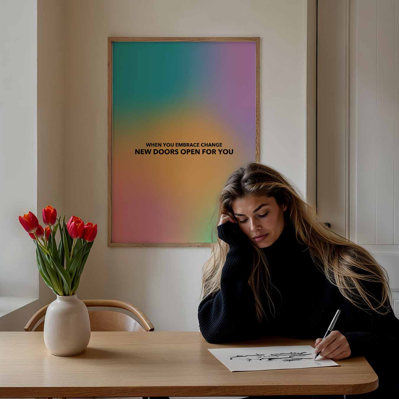 Inspirerende Deuren Poster-WallArtistic