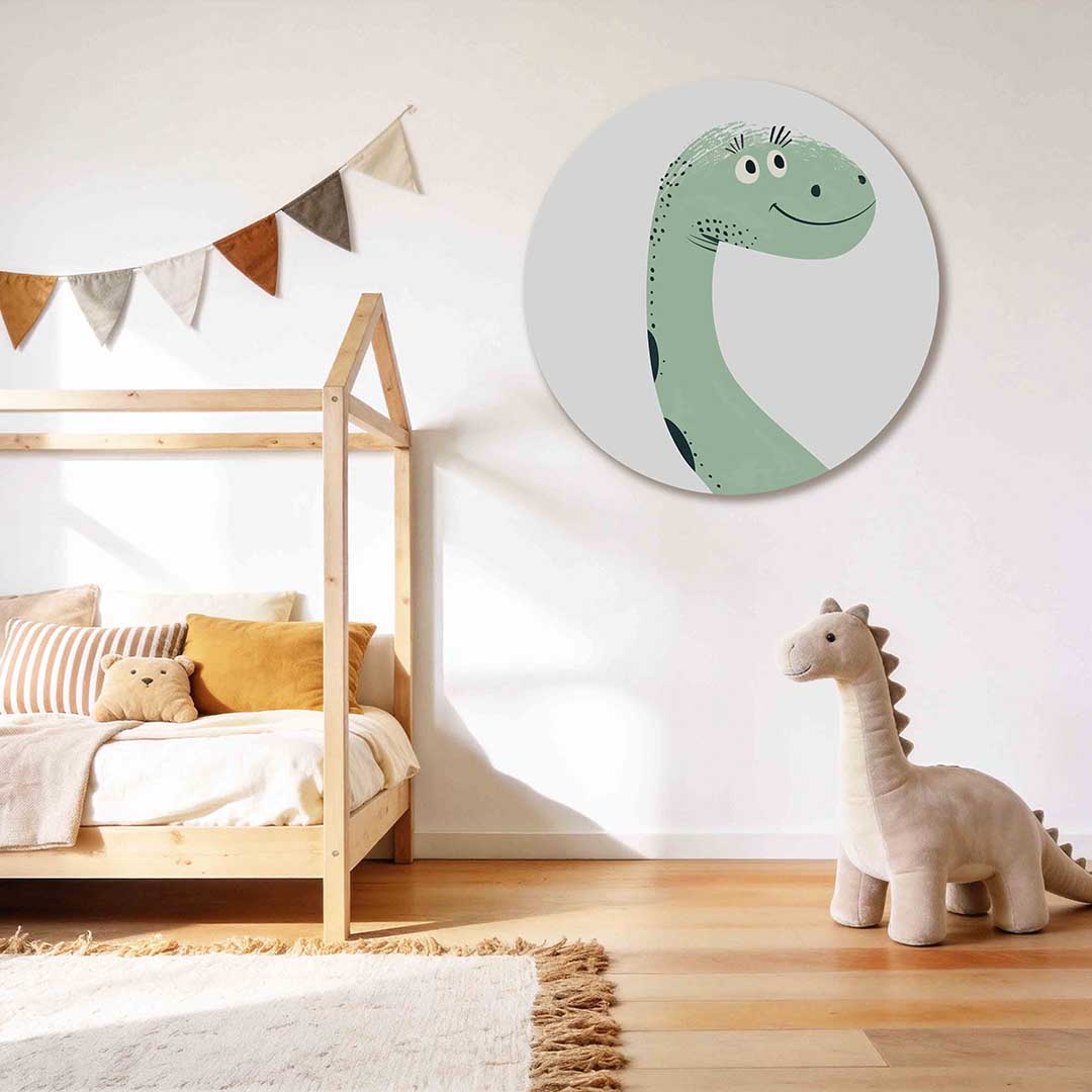Dinosaurus illustratie Muurcirkel