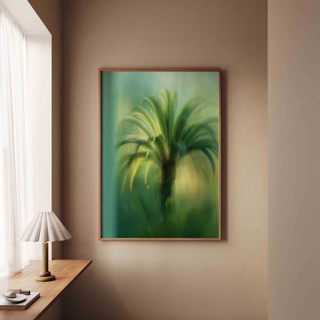 Groene palm Poster