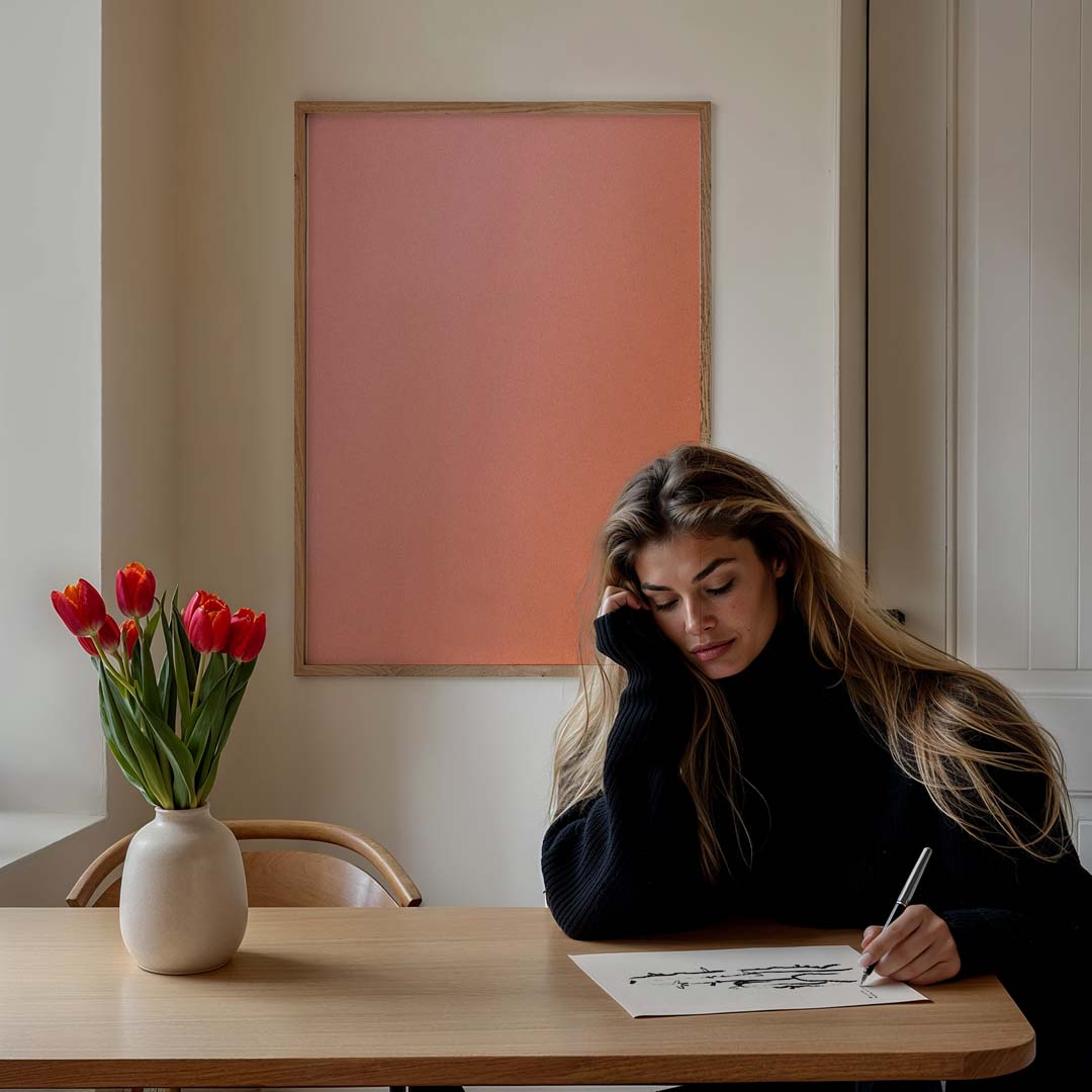 Zachte Roze Charmeposter-WallArtistic