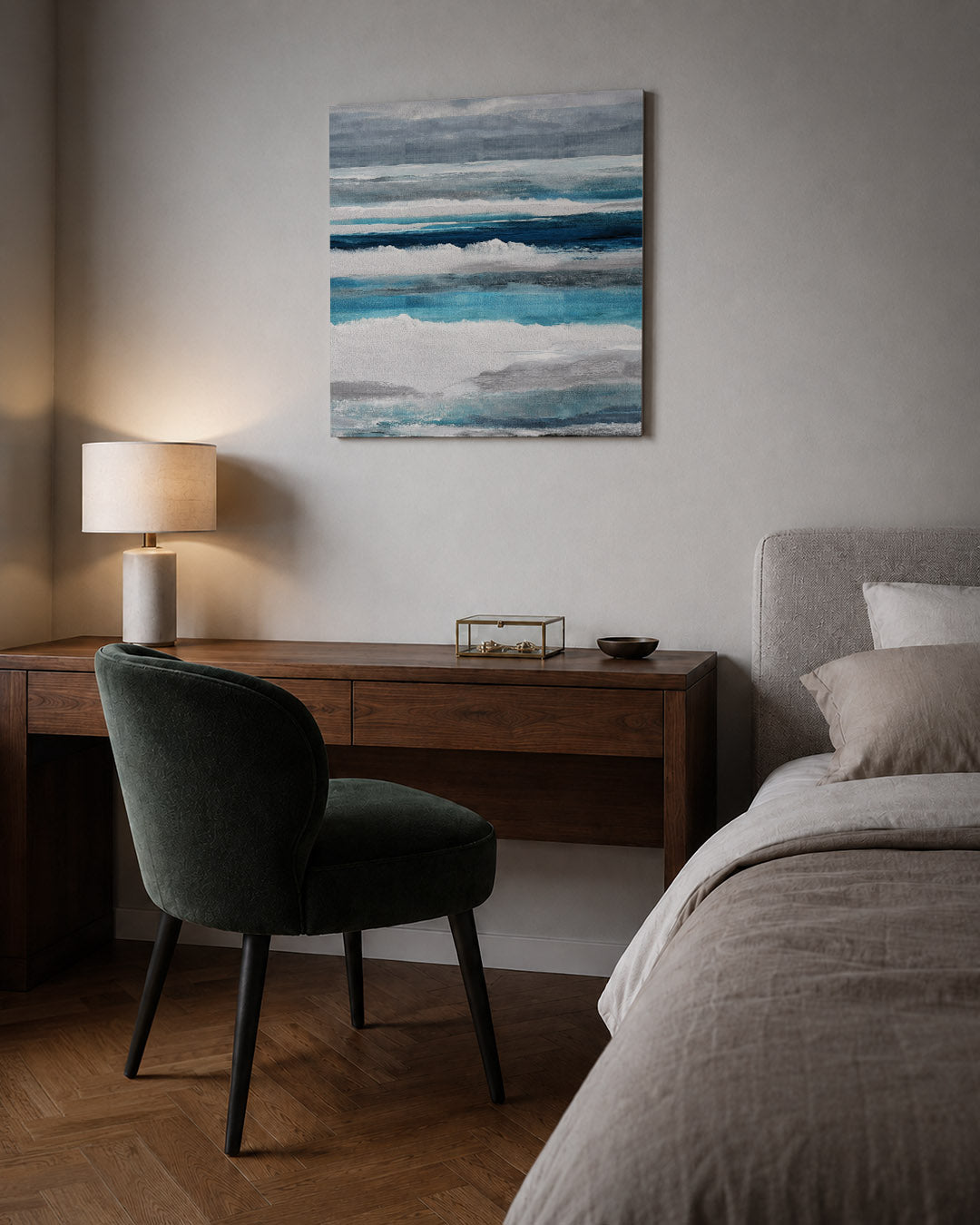 Horizontale kleurenlagen Kunstwerk