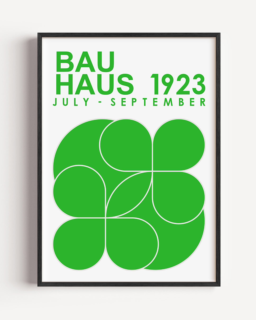 Groene vormencompositie Poster