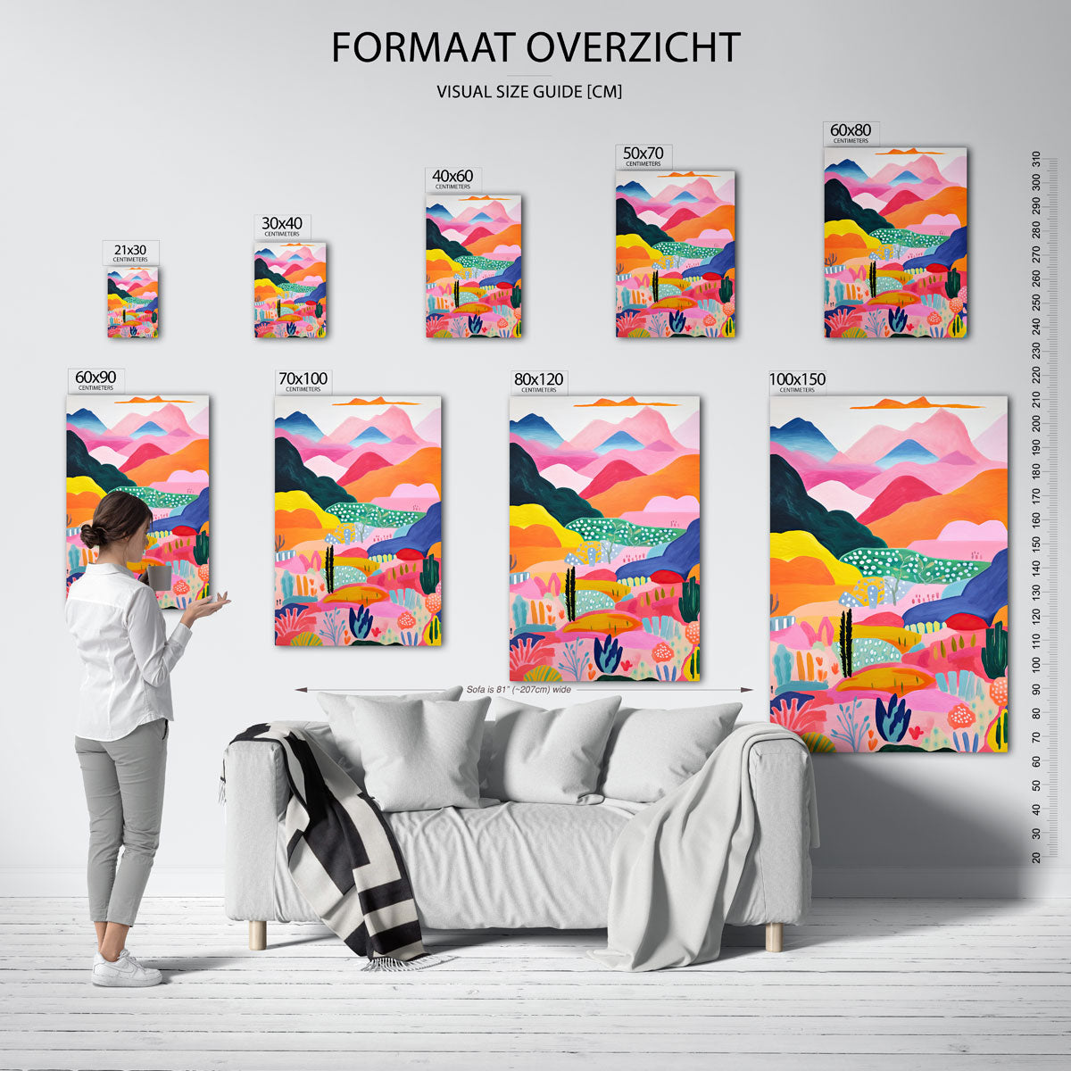 Kleurrijk landschap Poster