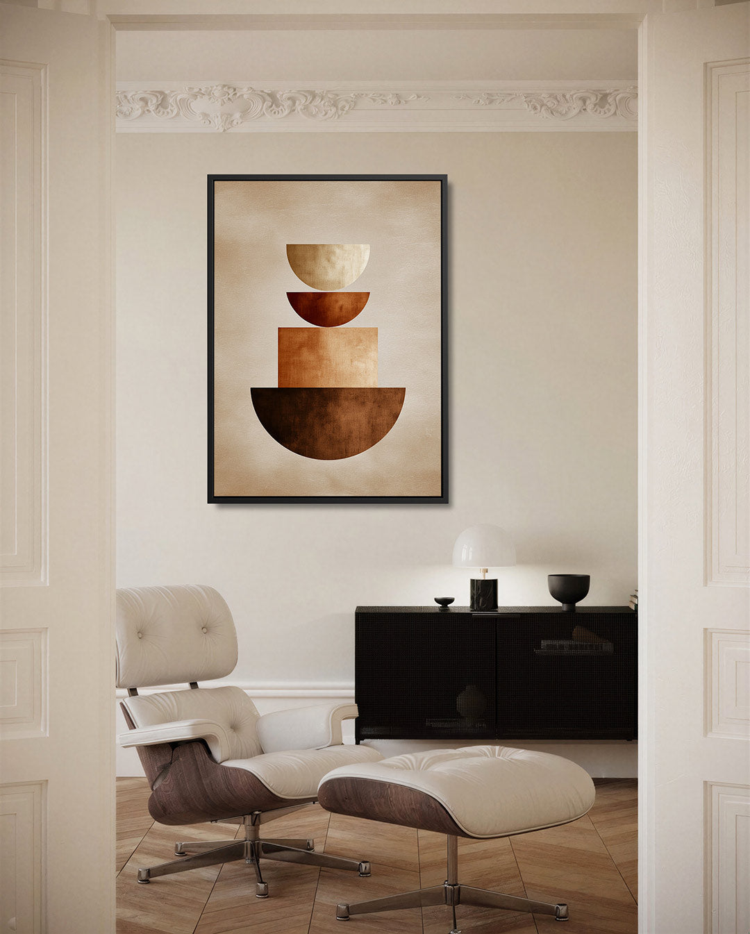 Geometrische vormen compositie Kunstwerk