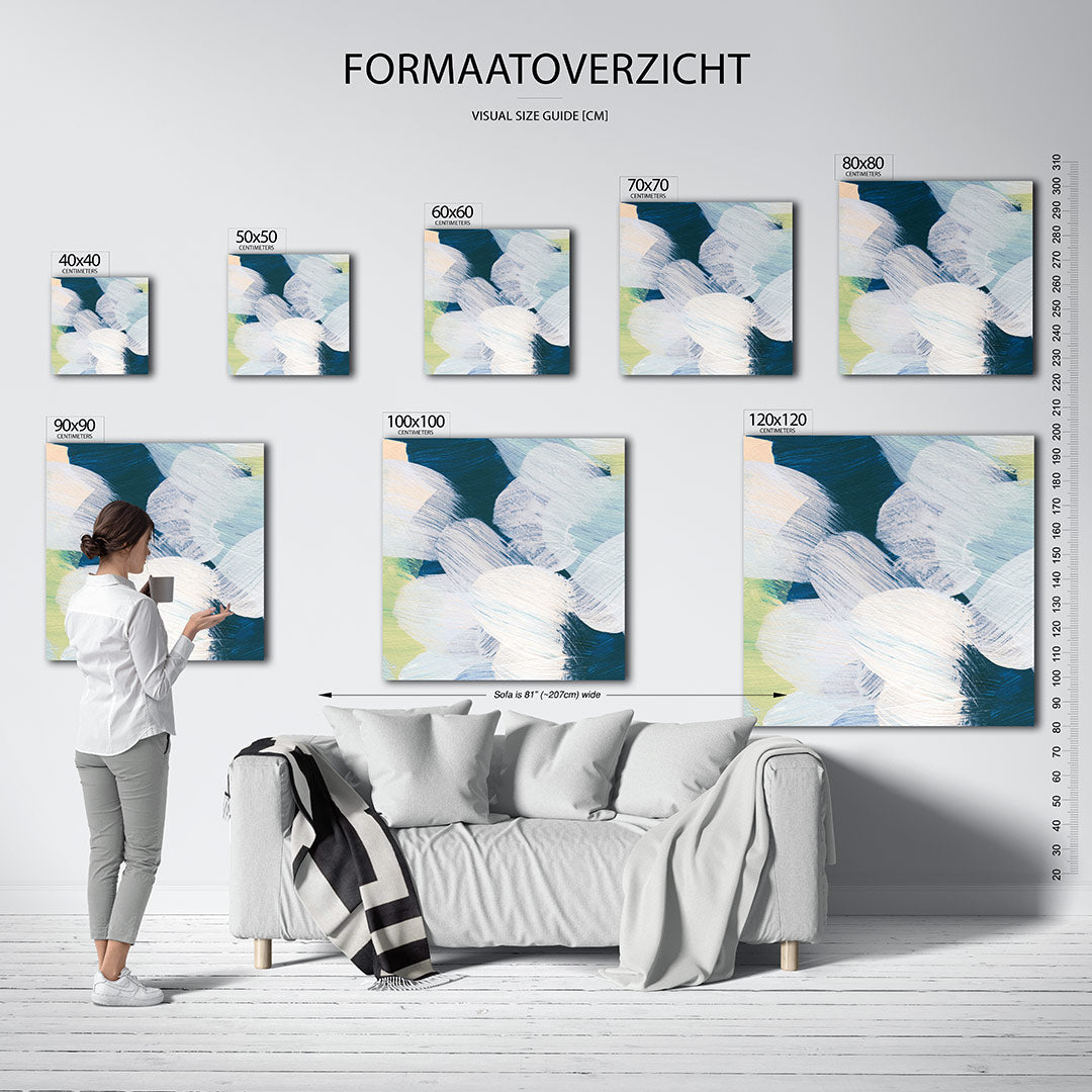 Dynamische penseelstreken Kunstwerk