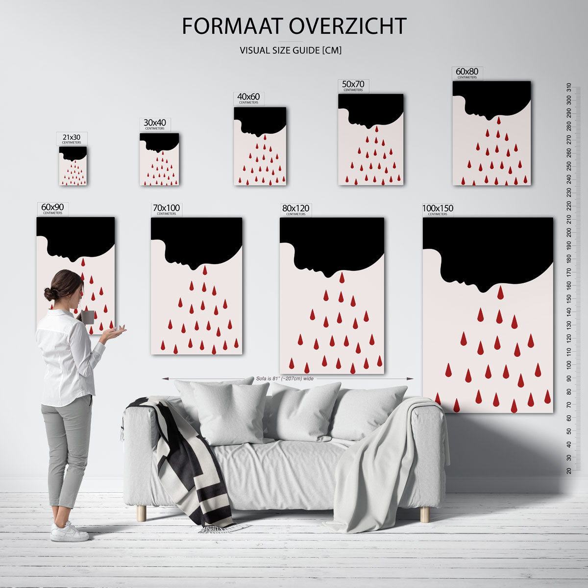 Vorm en contrast Poster