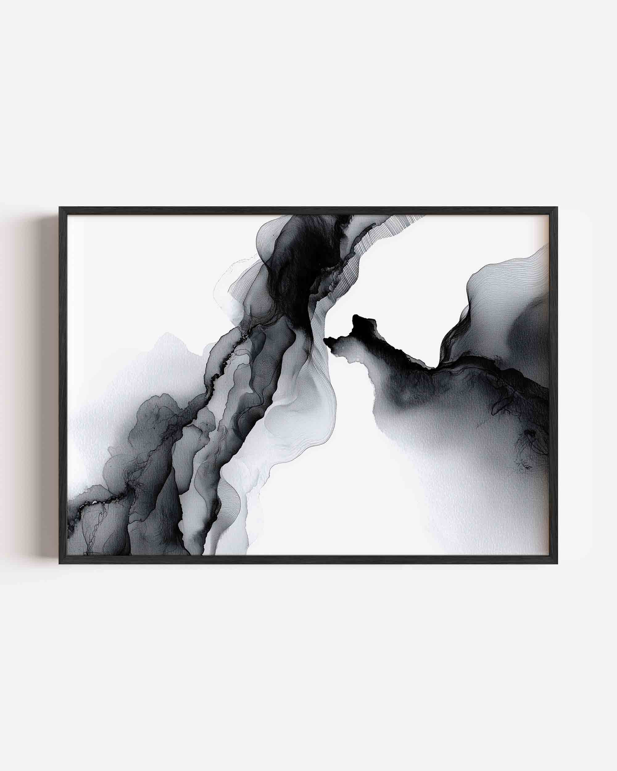 Abstracte zwarte vormen Poster