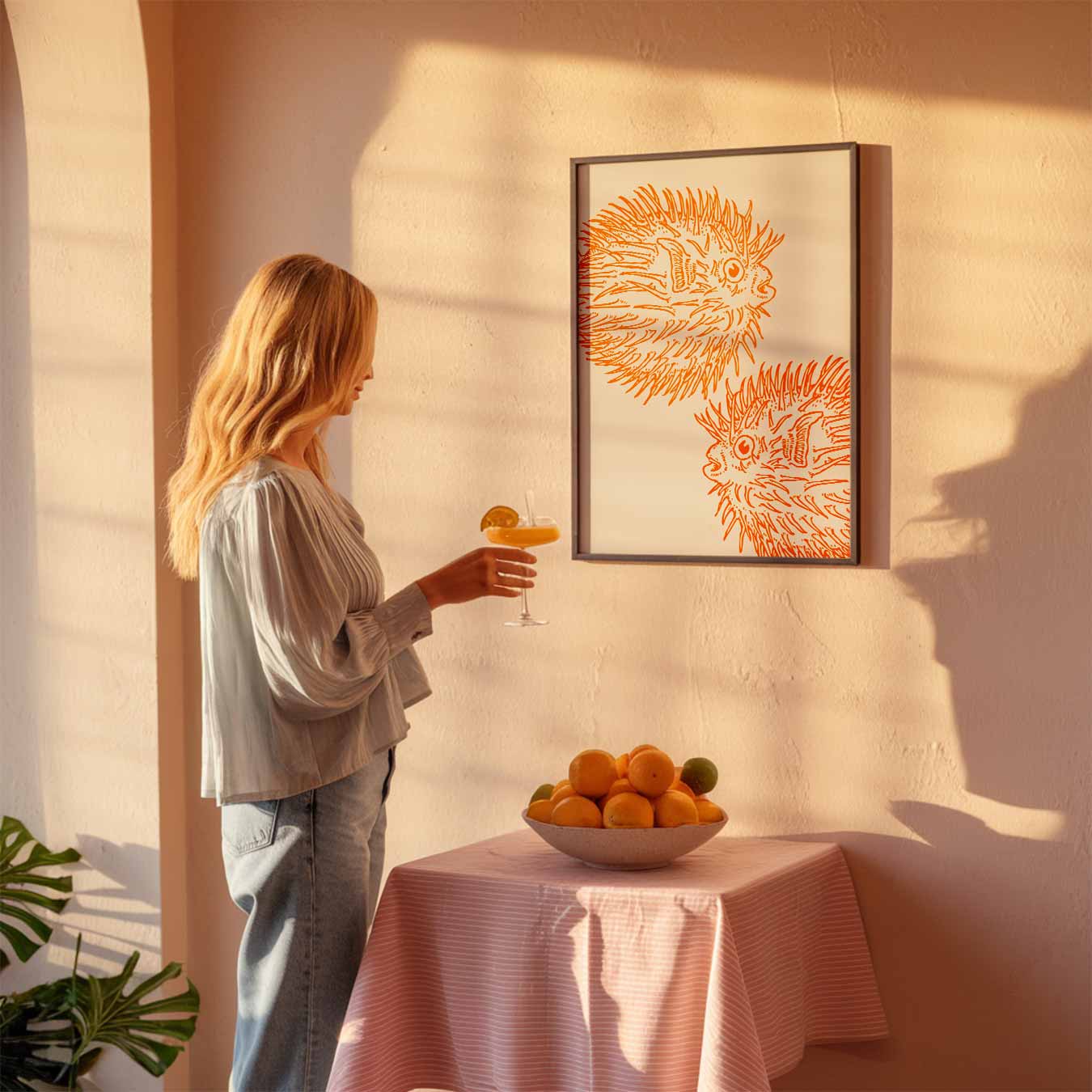 Vibey Zee-egel Illustratie Poster-WallArtistic