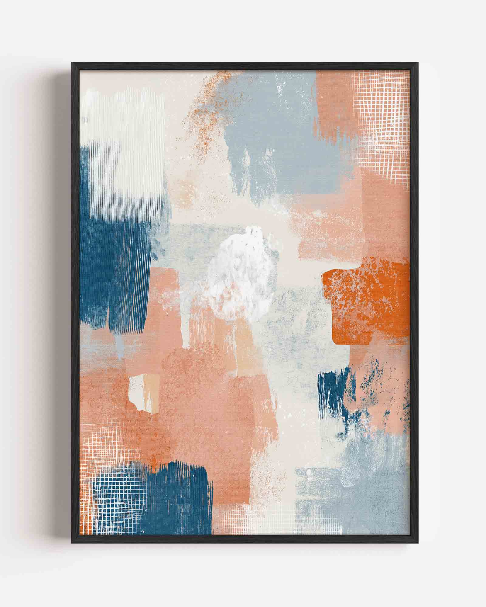 Abstracte penseelstreken Poster