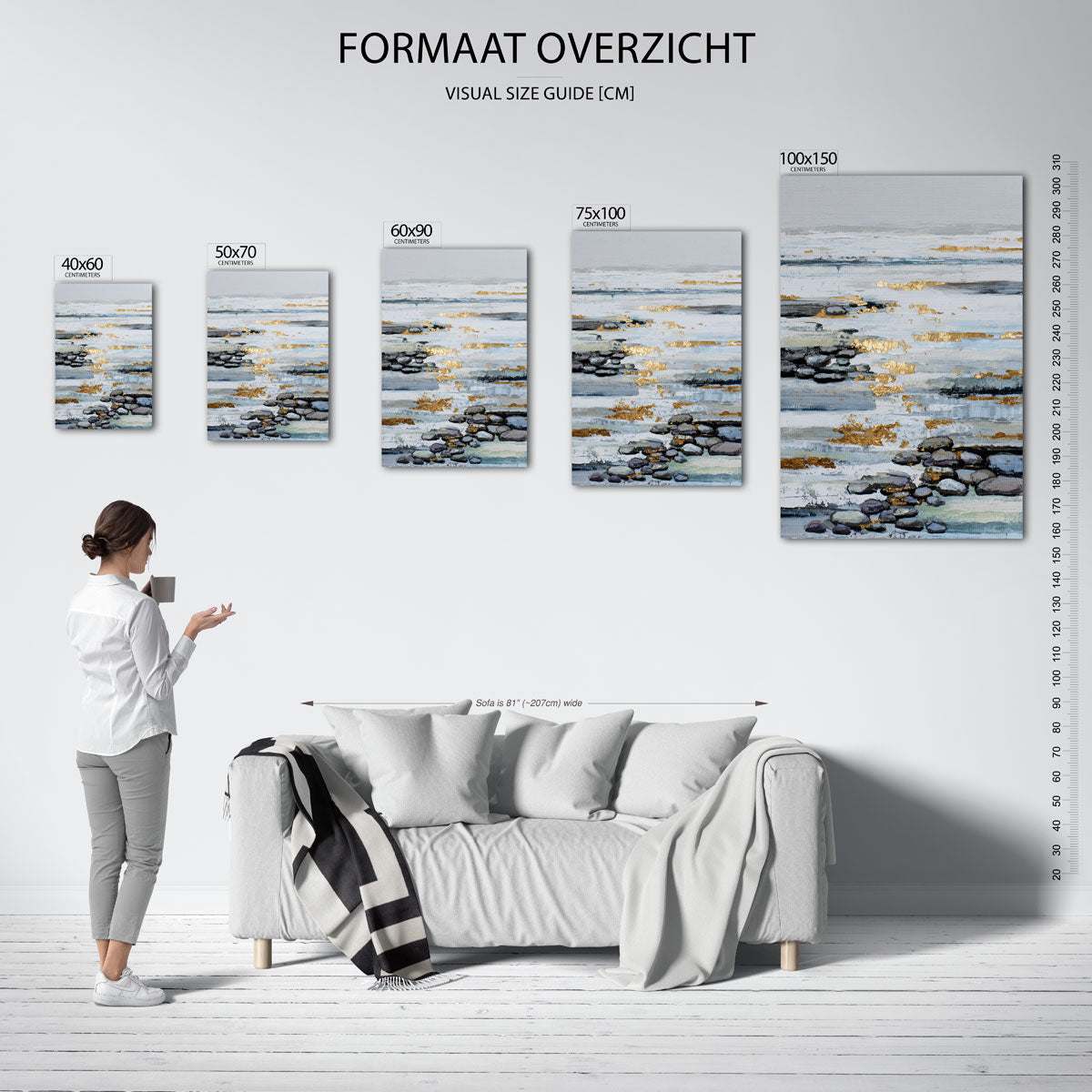 Gelaagde textuur compositie Kunstwerk
