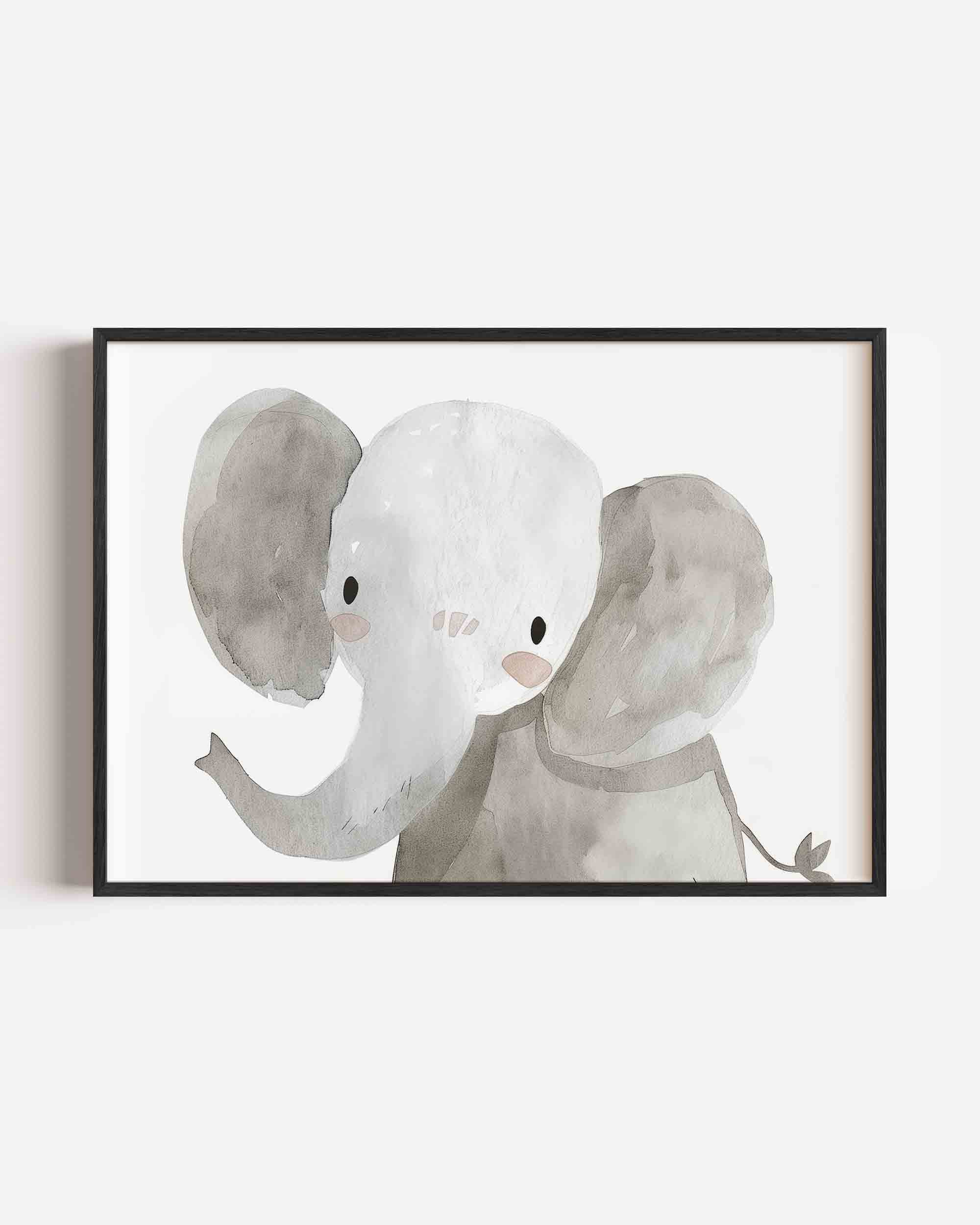 Olifant illustratie Poster