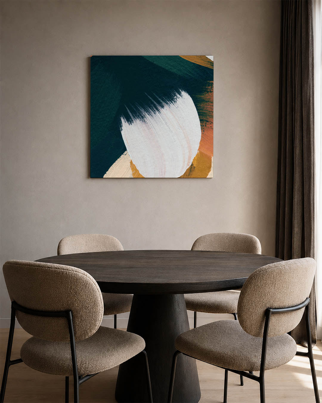 Dynamische kleurencompositie Kunstwerk