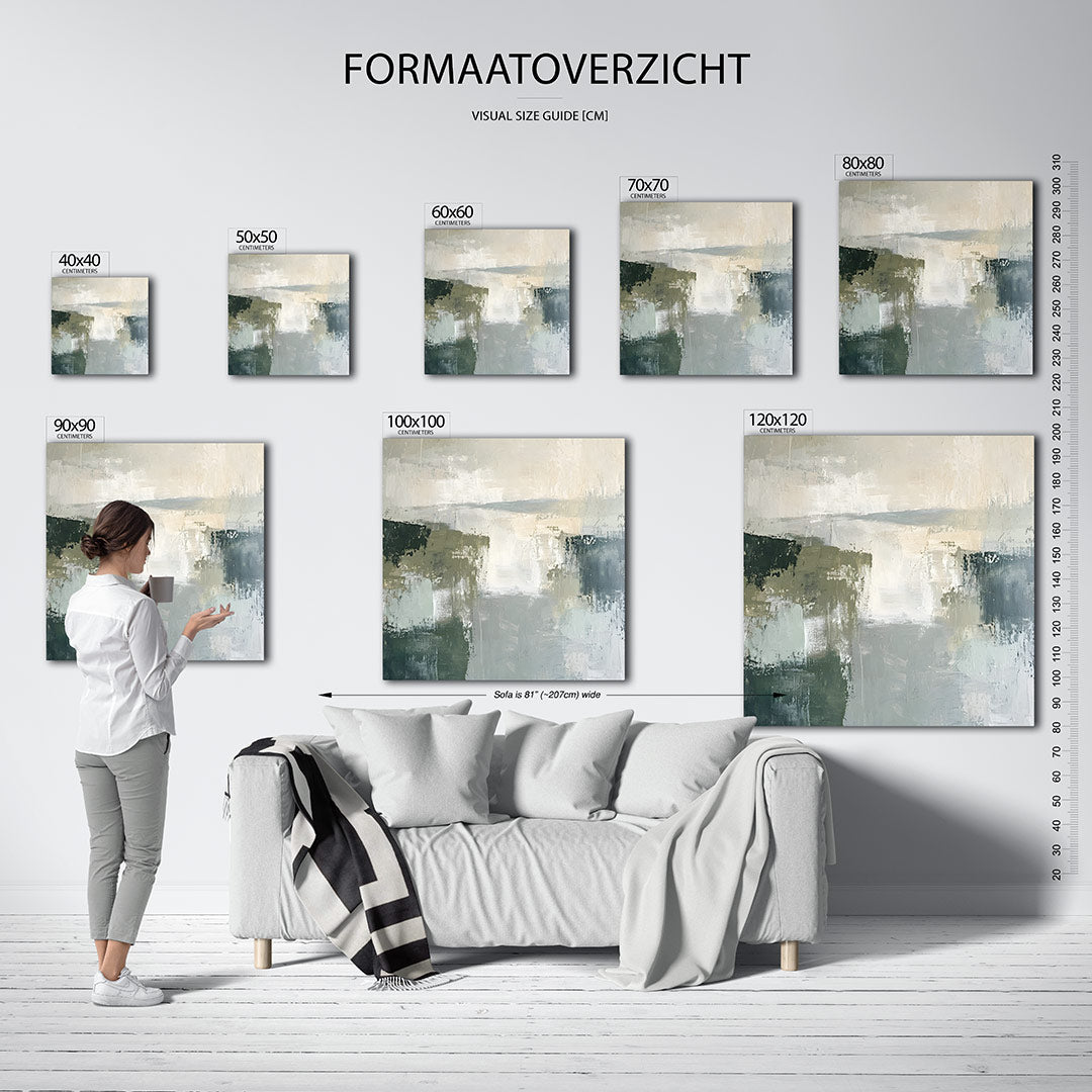Rustige kleurencompositie Kunstwerk