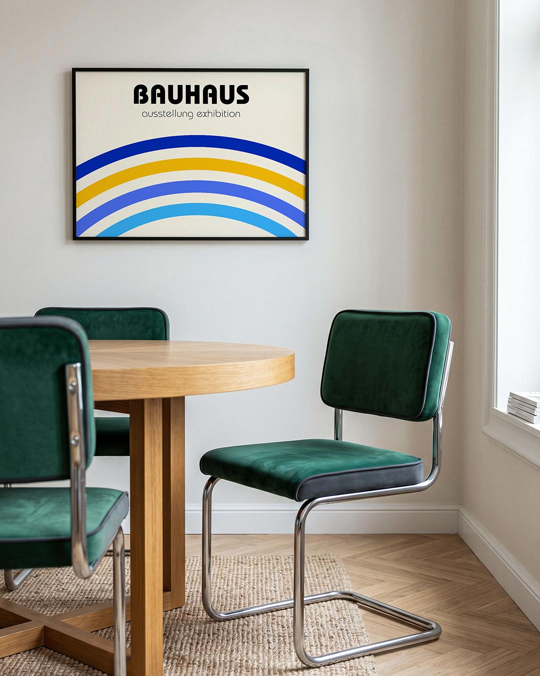 Kleurvolle booglijnen Poster