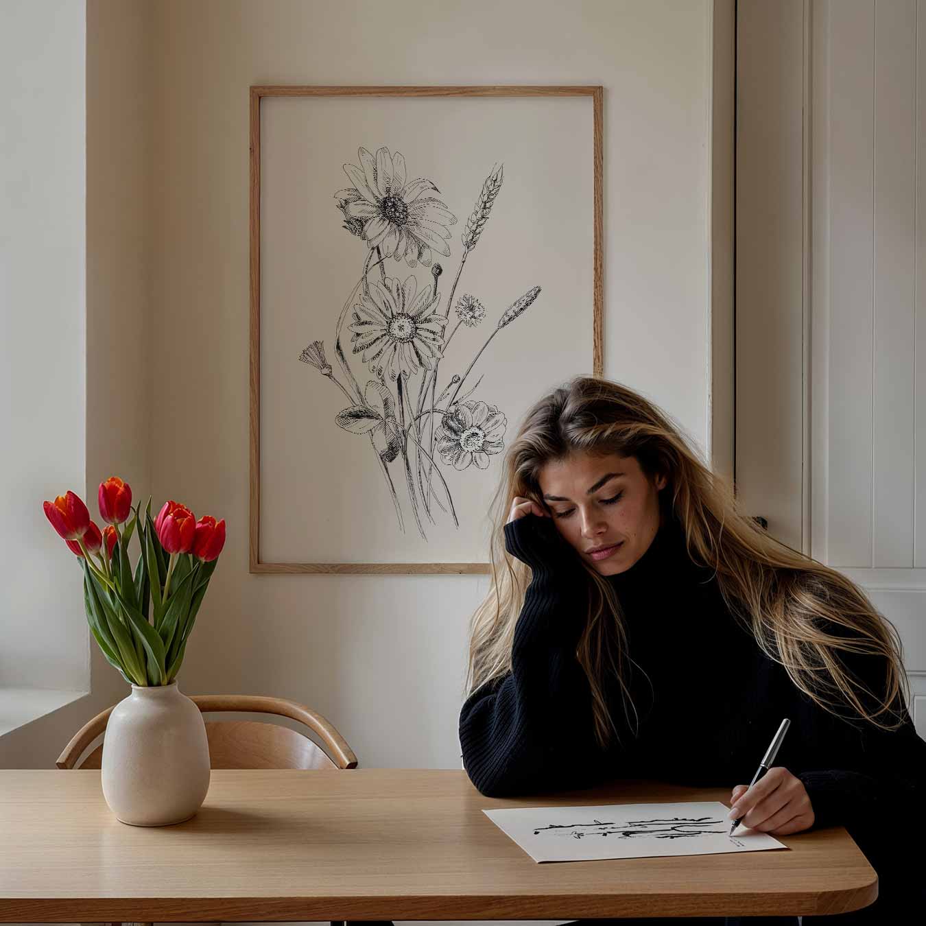 Bloemen Elegantie Poster-WallArtistic