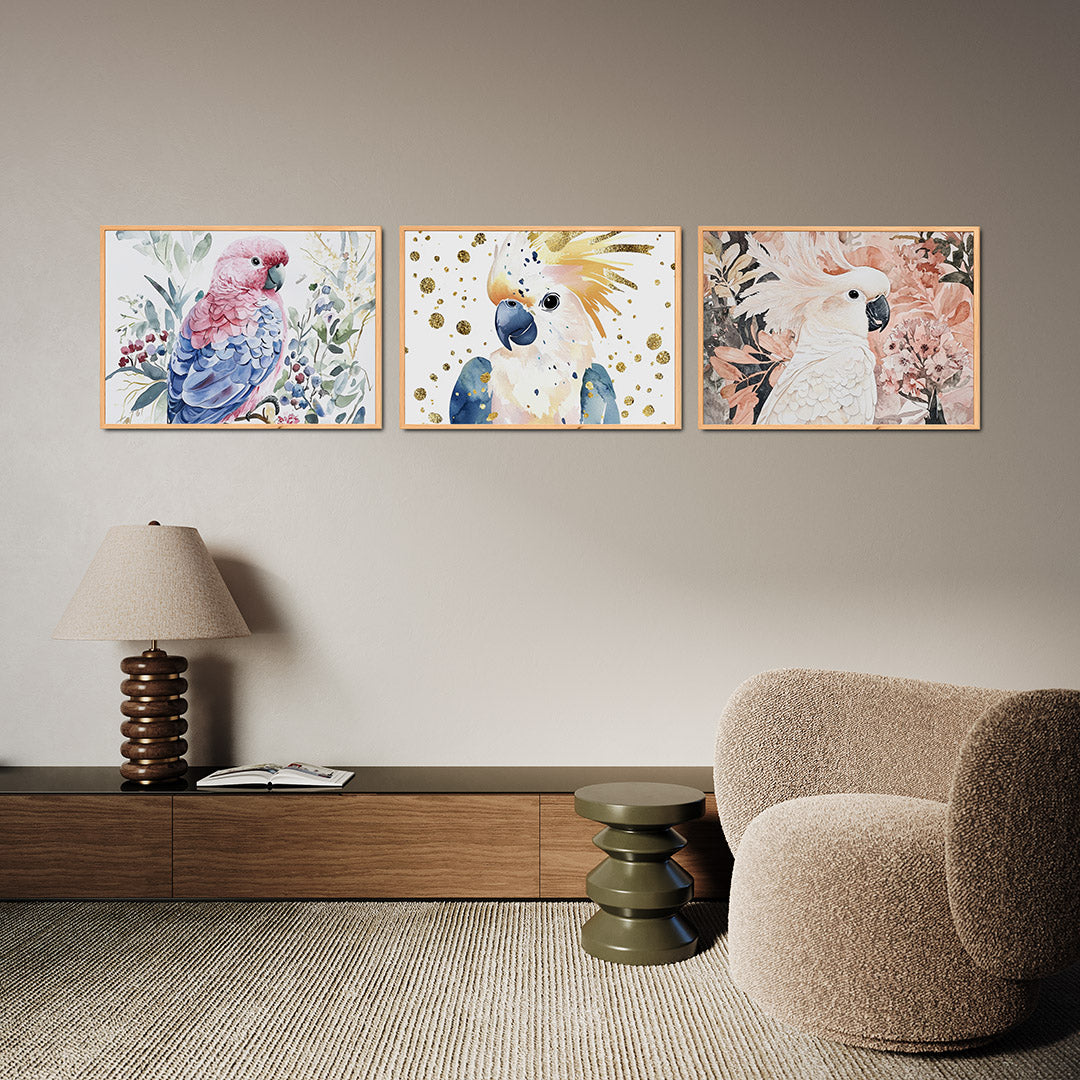 Vogel en bladeren Posterset