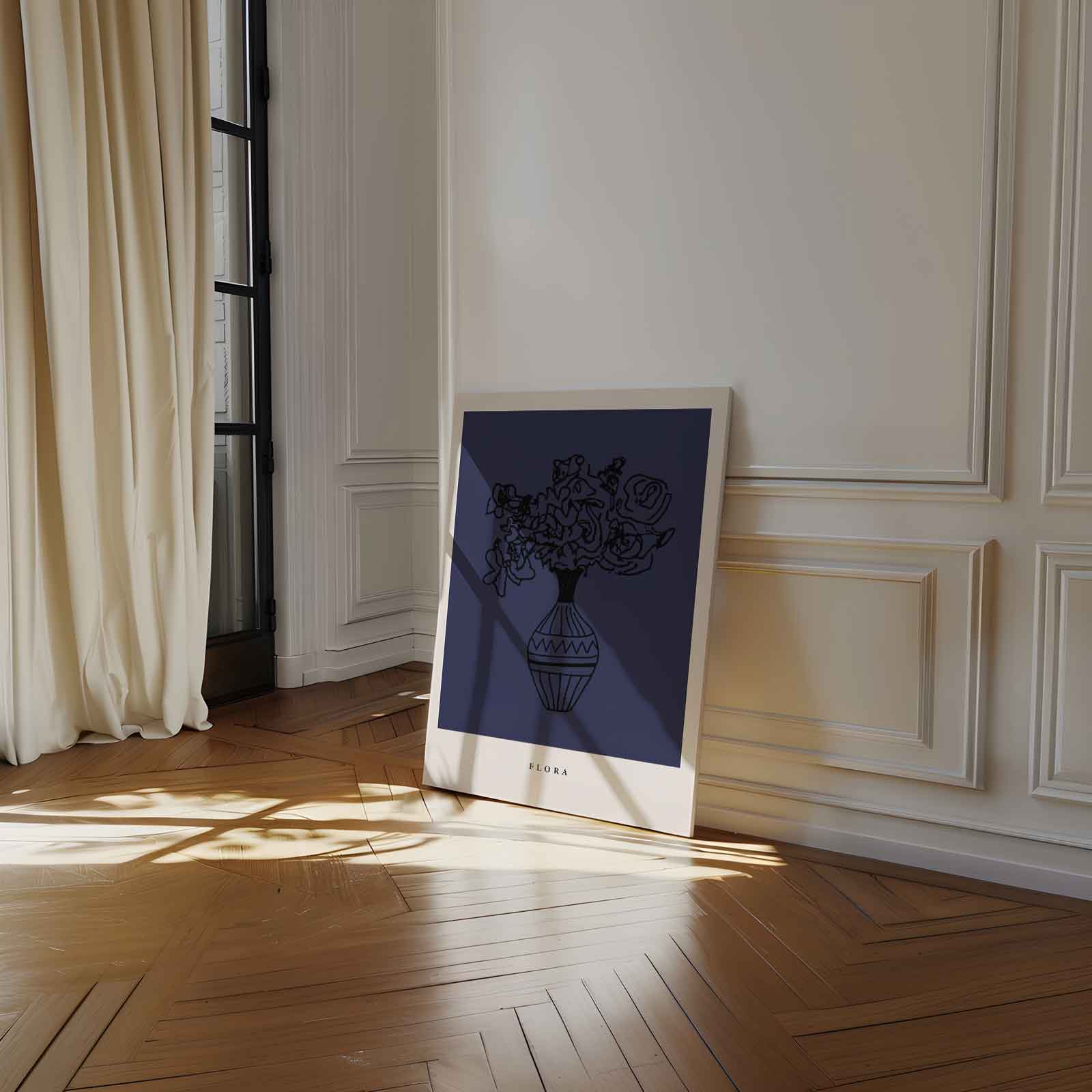 Abstracte Bloemenvaas Kunstposter