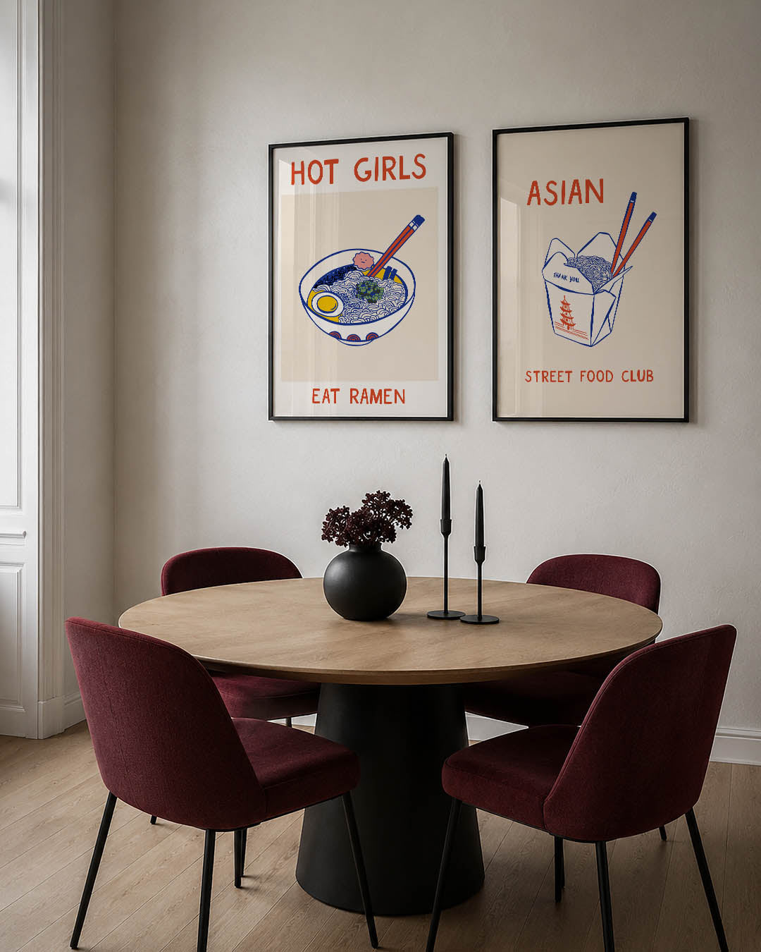Kleurrijke ramen illustratie Posterset