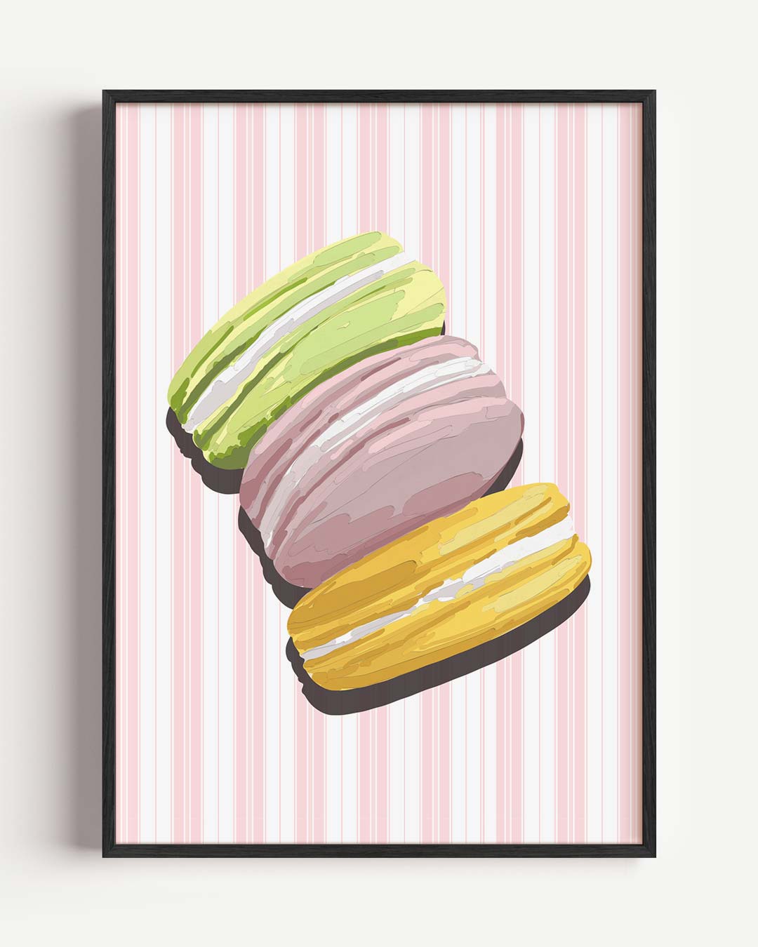 Kleurrijke Macaron Sfeerposter-WallArtistic