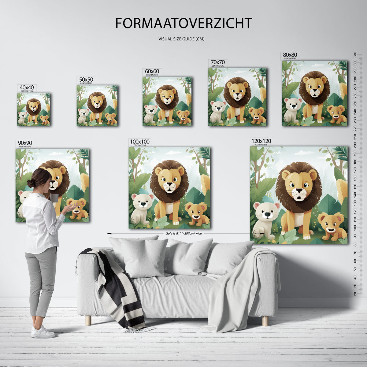 Leeuwenfamilie Poster