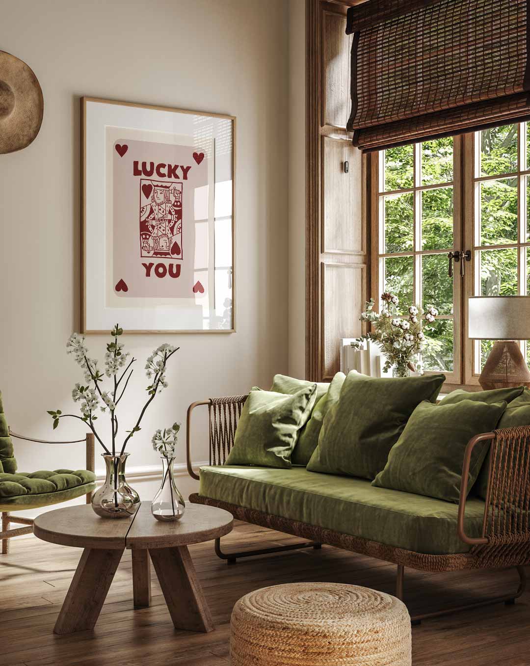 Lucky You Speelkaart Poster-WallArtistic